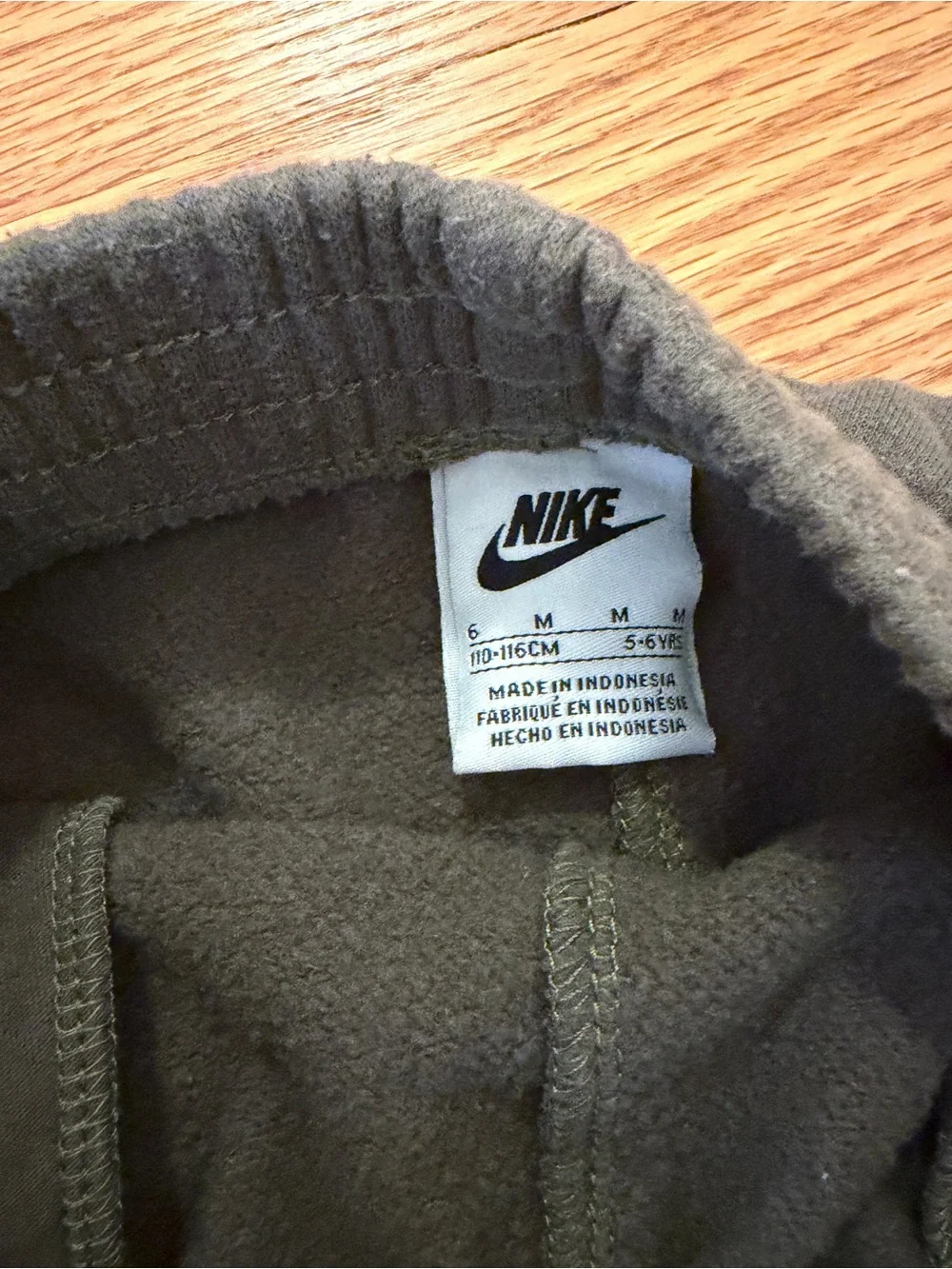Nike Kids Olive Green Cargo Joggers with Logo